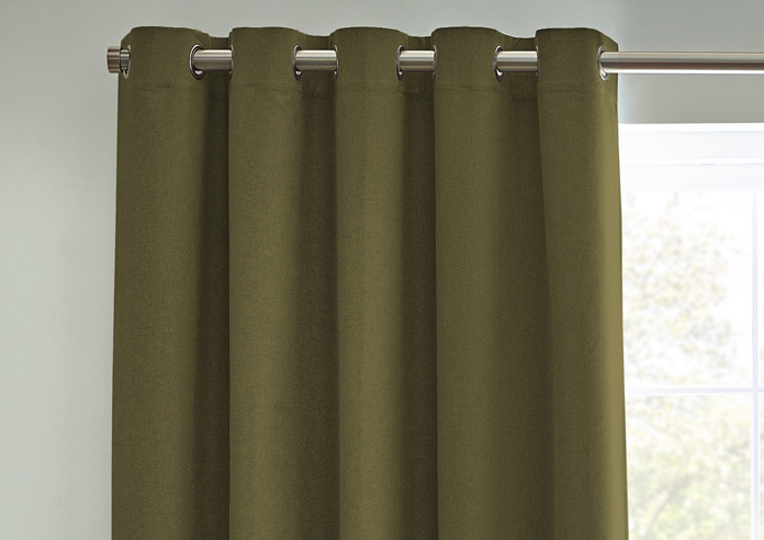 Dawn (Blackout) Eyelet, Olive - Ready Made Curtains - Image 9